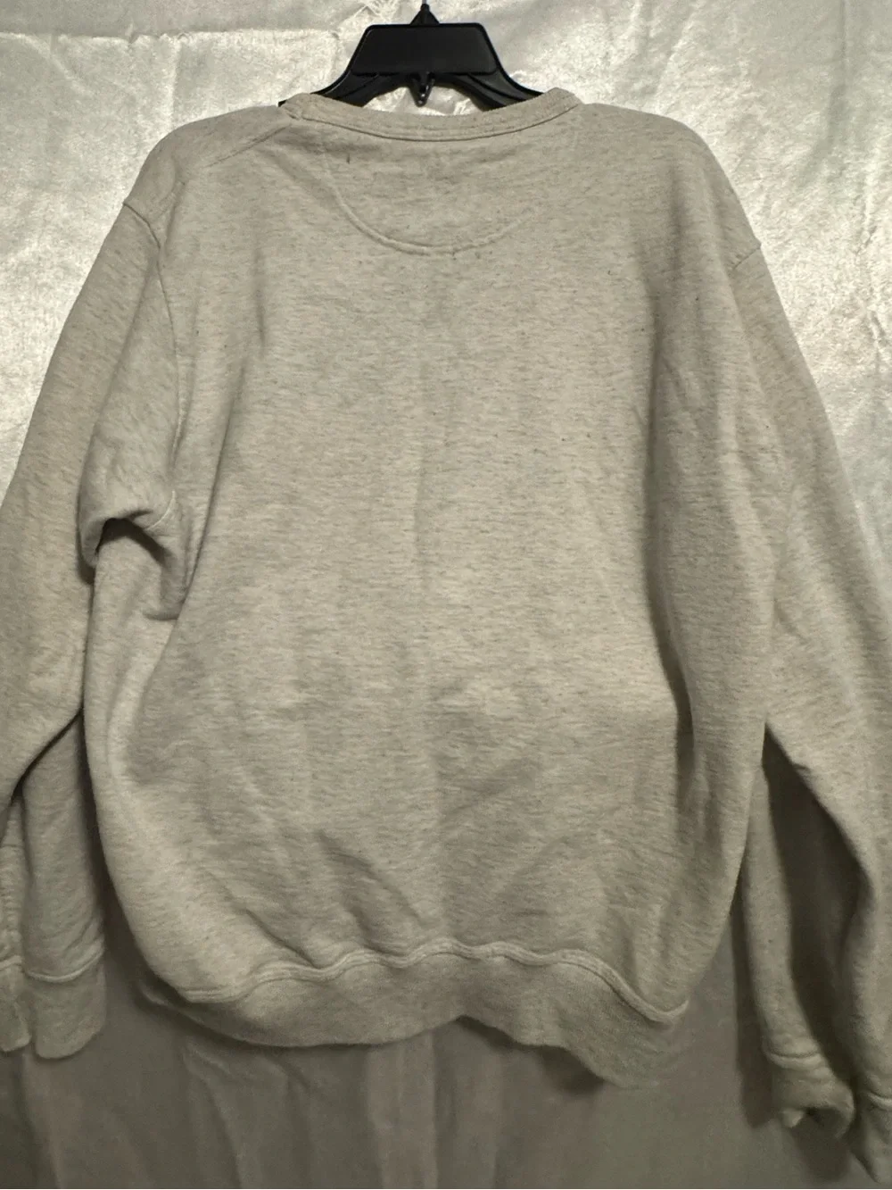 Champion Light Gray Crewneck Sweatshirt with Small Logo